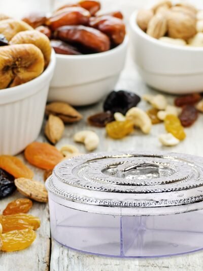 Dry Fruit Box – Smiley 4 Compartment Snack Organizer | Lunchie Bunchie