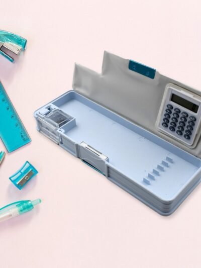 Magnetic Geometry Pencil Box – Dual Sharpener & Calculator |