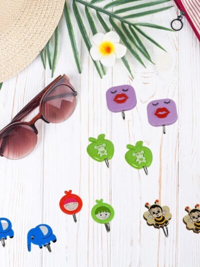 Adhesive Wall Hooks – Strong, Drill-Free Set of 10 for Home | Indo Glow