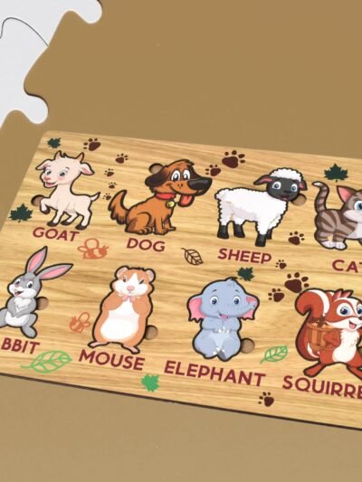 Wooden Animal Puzzle � Educational Learning Board | Inventive Play