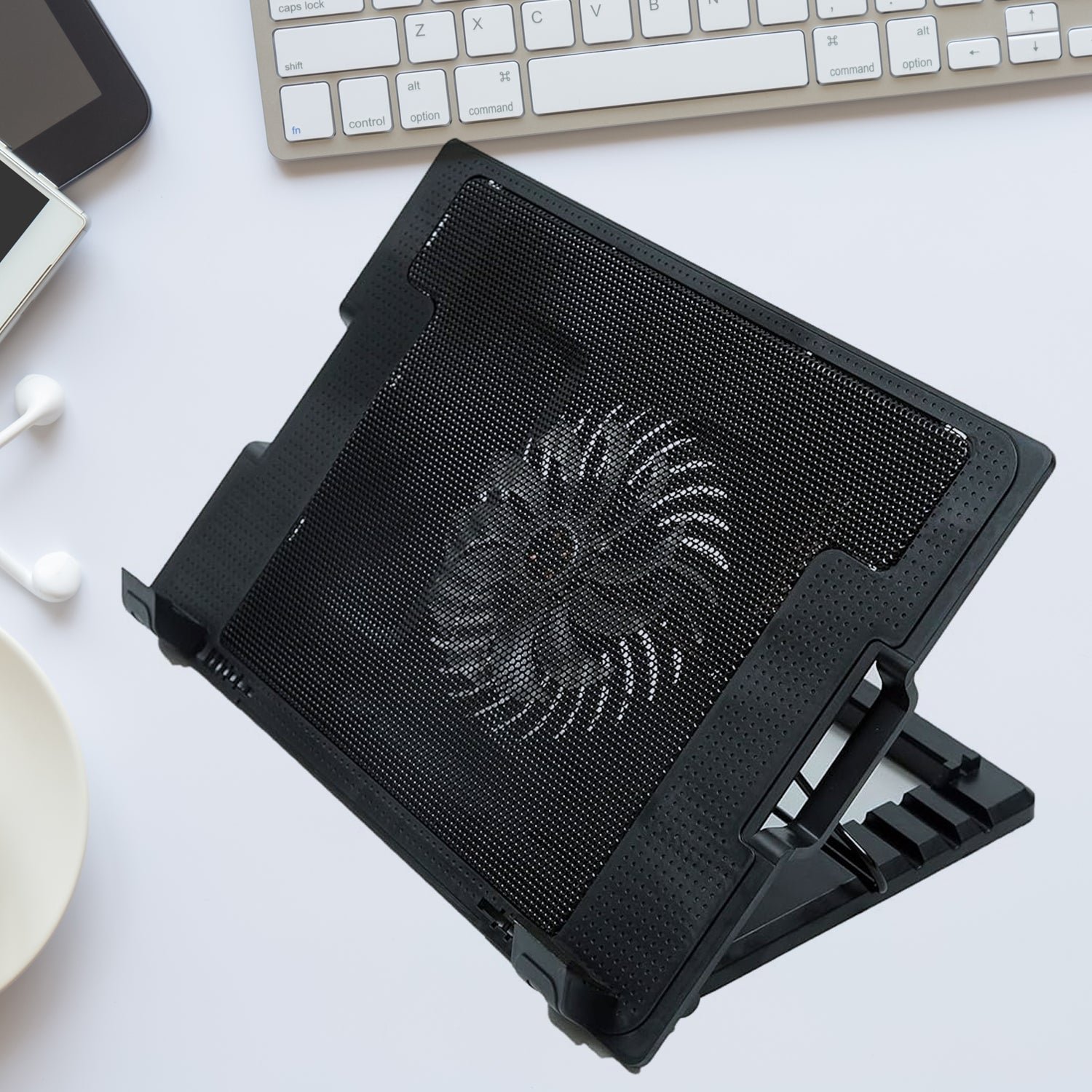 Laptop Cooling Pad � Adjustable Stand, Dual Fan | Indo Glow