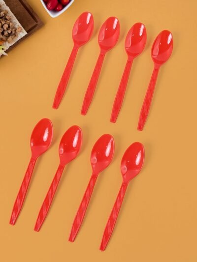 Reusable Plastic Spoons Set of 8 – Durable & Lightweight Dining