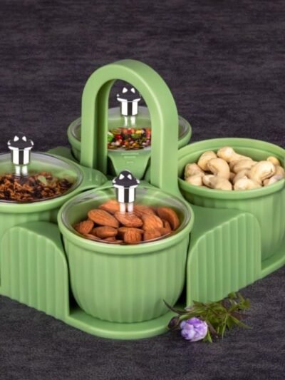 Airtight Plastic Storage Containers – 4-Pc Set for Snacks | Organivo