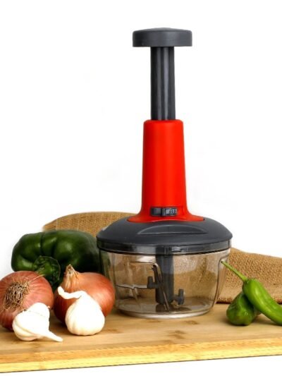 Hand Press Chopper – 3 Blades, Matte Finish for Kitchen | Quickslice