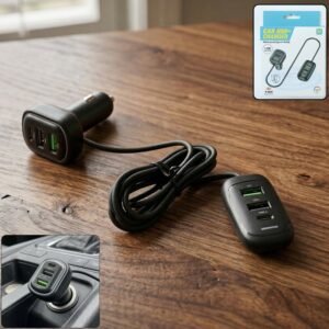 RGB Car USB Charger – Multi-port Fast Charging with LED Light