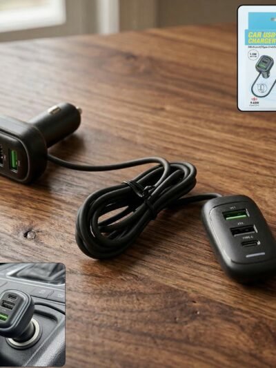 RGB Car USB Charger – Multi-port Fast Charging with LED Light