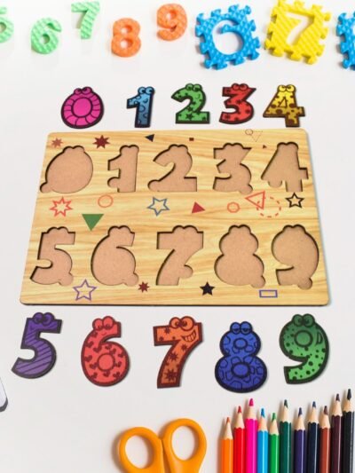 Wooden Number Puzzle � Early Learning Board | Inventive Play