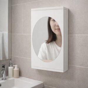 Rotating Bathroom Mirror Cabinet – Space Saving Wall Storage