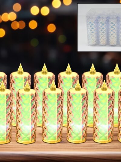 LED Tealight Candles – 12 Pack Flameless Diwali Lights | Indo Glow