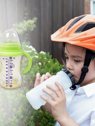 Plastic Baby Feeding Bottle � Leakproof with Handles & Straw 300ml | Feedora