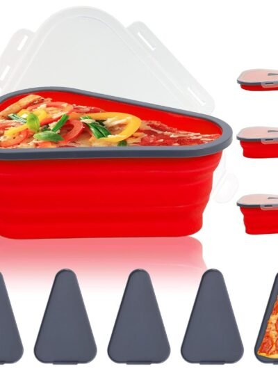 Pizza Storage Container � Expandable Silicone Box with 5 Trays | Tidy Table