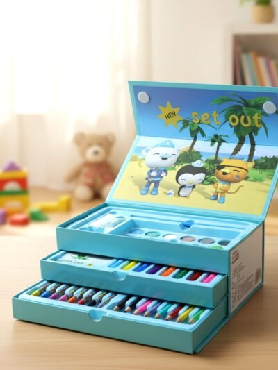 Kids Drawing Kit Box – Complete Cartoon Art Set with Colors