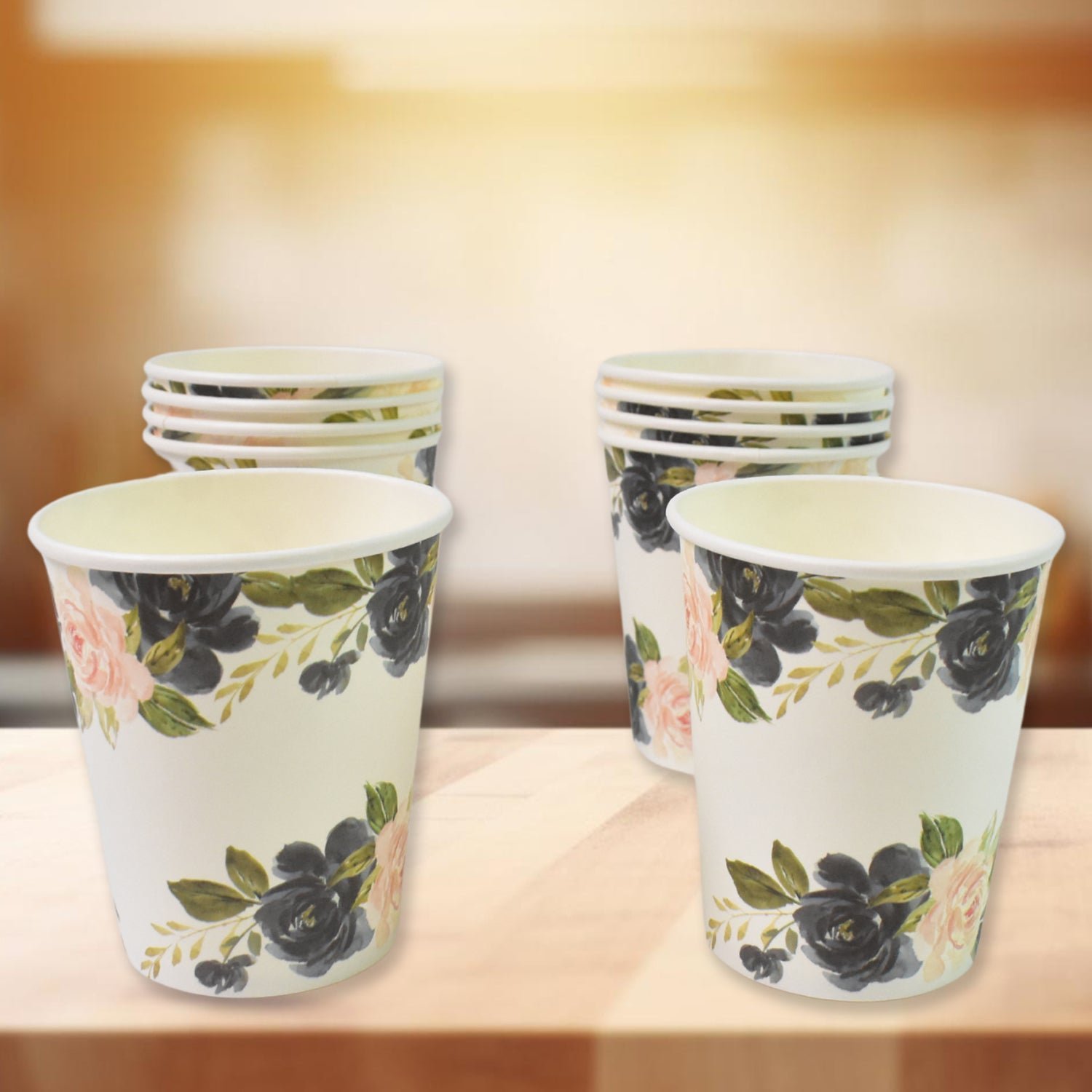 Disposable Paper Cups � Mixed Design 10 Pcs Set | Papezo