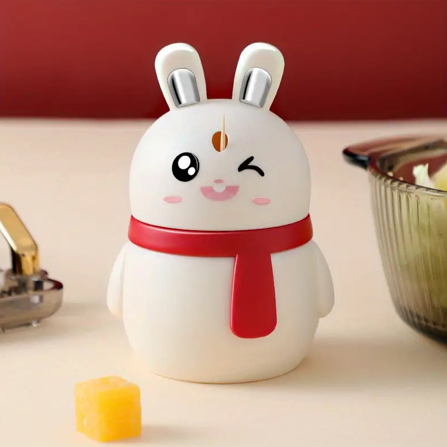 Rabbit Toothpick Dispenser – Automatic Press Design | Organivo