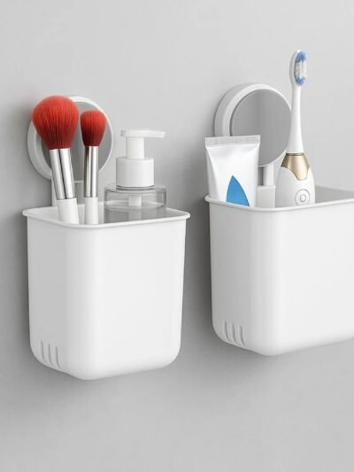 Bathroom Organizer Cups – Space-Saving Wall Mounted Set