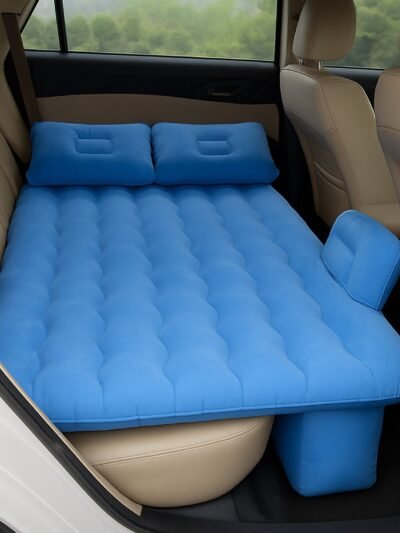 Inflatable Car Backseat Air Mattress – Portable Comfort with Pump & Pillows