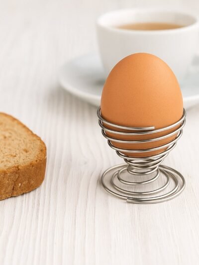 Stainless Steel Egg Cup Holder – Durable Spiral Spring Design