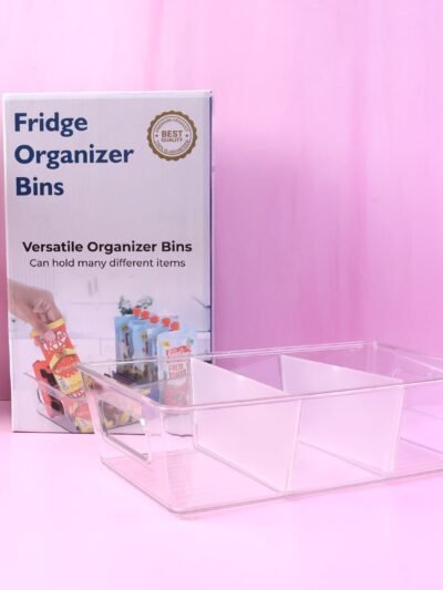 Refrigerator Organizer Bin – Clear Stackable with Handle | Organivo