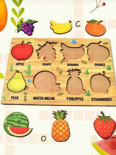 Wooden Fruit Puzzle � Toddler Learning Board | Inventive Play