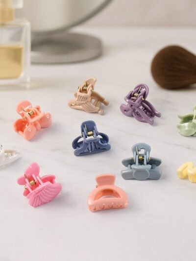 Kids Hair Clips – Multicolour Butterfly Mini Claw Set (6-Pcs) | Calm & Curl