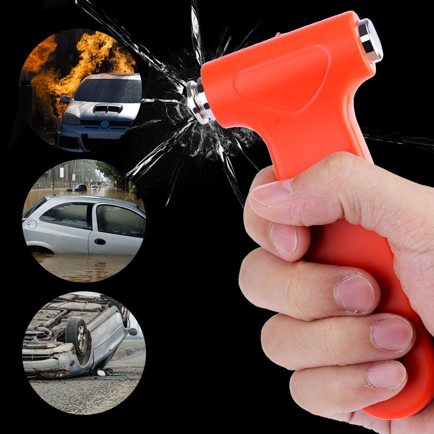 Car Safety Hammer – Emergency Window Breaker & Cutter | Safora