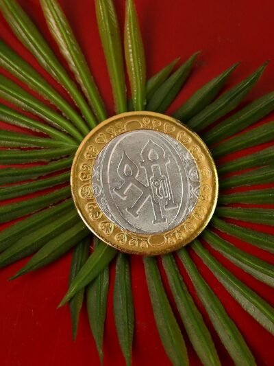 Lakshmi Ganesh Dual-Tone Religious Coin – Auspicious Symbol of Prosperity