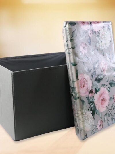 Foldable Storage Box with Floral Lid – Durable & Spacious Organizer