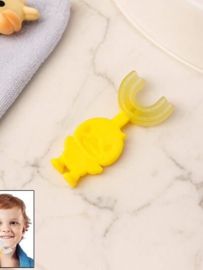 Baby Toothbrush – Cute Duck U-Shape Soft Silicone 360° Brush