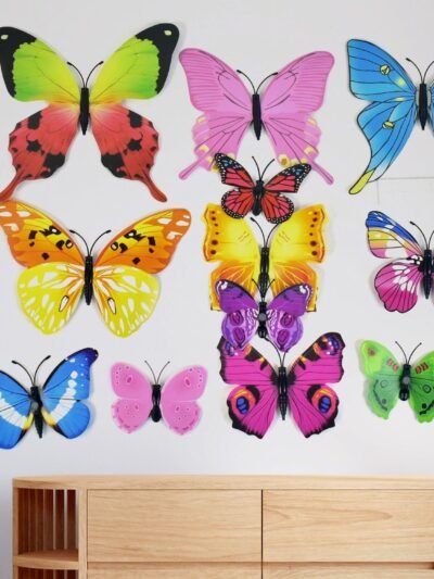 3D Butterfly Wall Stickers – Vibrant 12-Piece Removable Decor