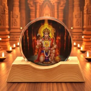 3D Hanuman Ji Acrylic LED Night Lamp – Warm Spiritual Glow