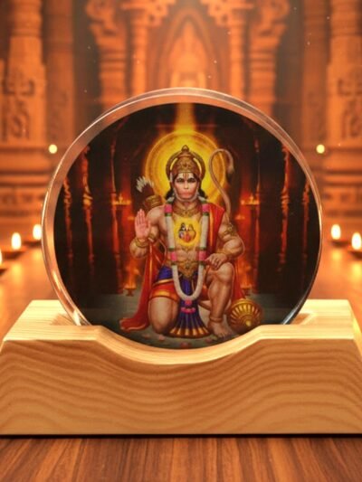 3D Hanuman Ji Acrylic LED Night Lamp – Warm Spiritual Glow