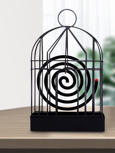 Mosquito Coil Holder – Decorative Vintage Iron Birdcage | FlyTamer