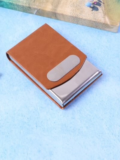 Business Card Holder – Premium Leather Finish with Steel Case