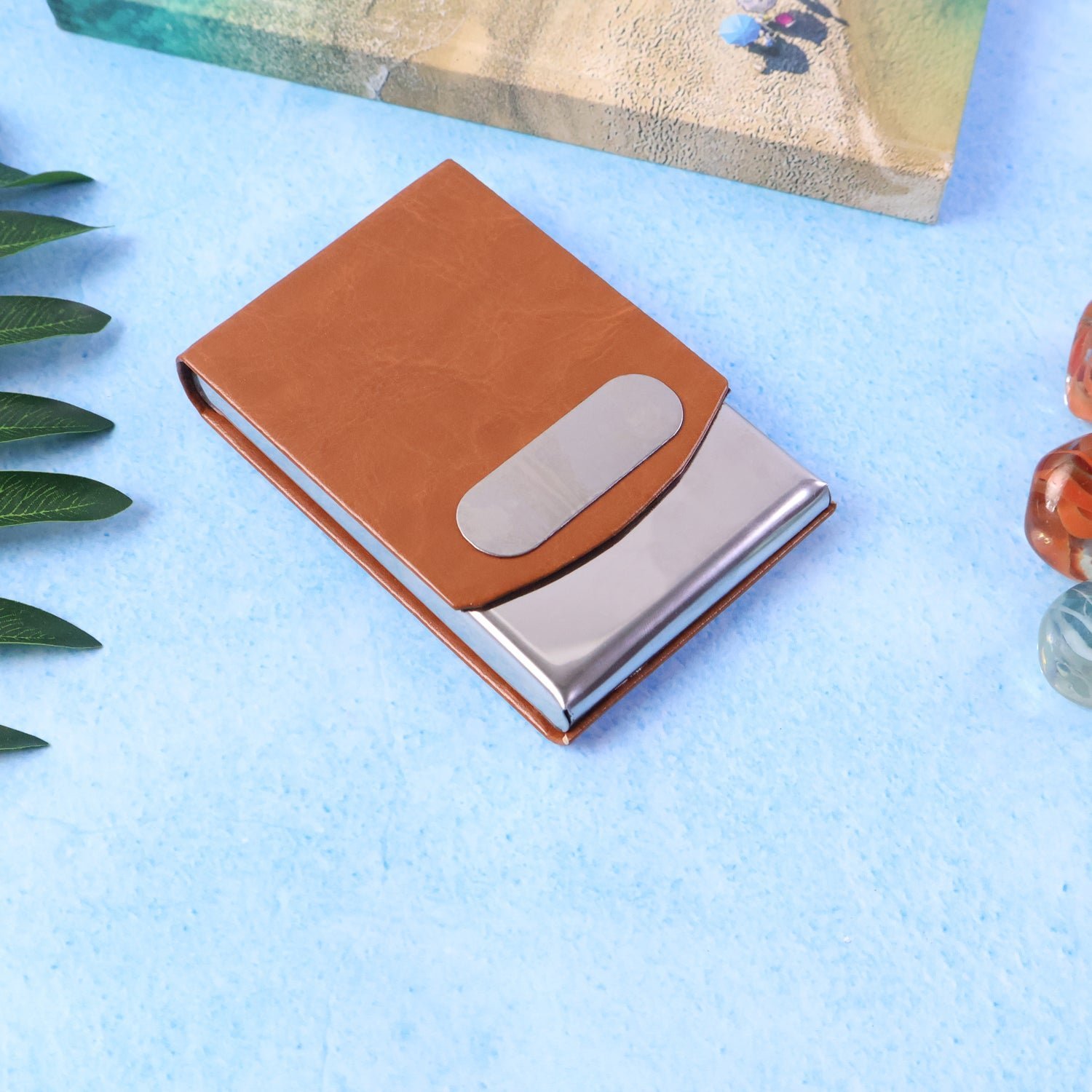Business Card Holder – Premium Leather Finish with Steel Case