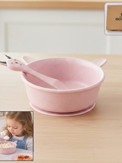 Kids Feeding Bowl with Spoon – Safe & Lightweight 240ML Set