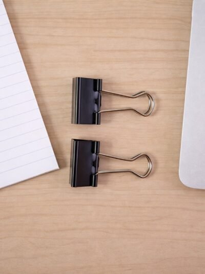 Binder Clip Paper Holder – Strong Metal Clips (2 Pc, 19mm)