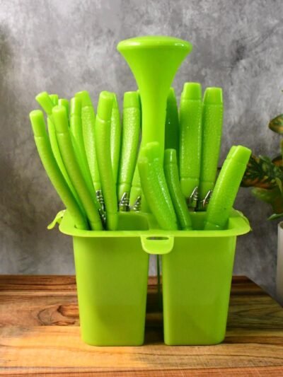 Stainless Steel Cutlery Set – Elegant 24-Piece with Holder