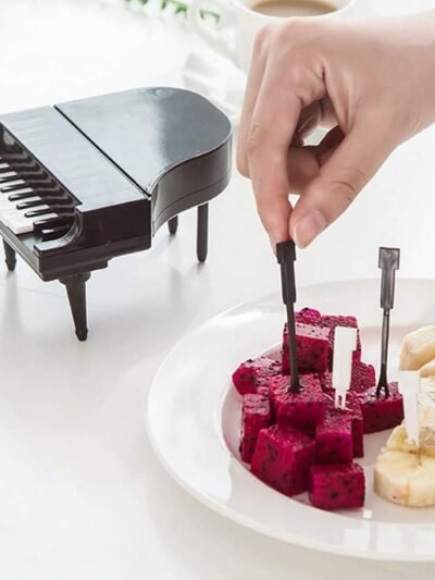 Piano Fruit Forks – 10 Pc Decorative Snack Set | Vastate