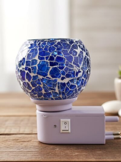 Mosaic Glass Night Lamp – Decorative Warm Glow Plug-in Light
