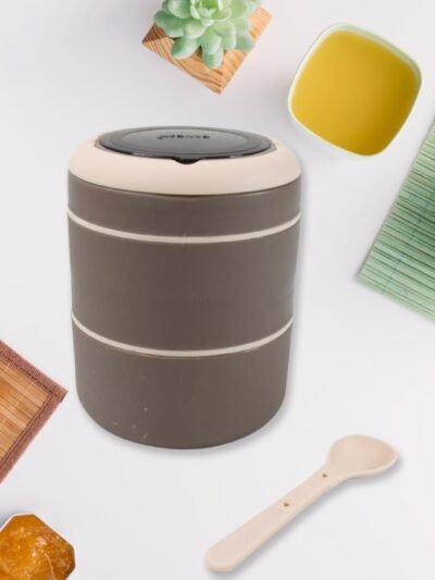 Stainless Steel Lunch Box – 2-Layer Leak-Proof for Office & School | Ganesh