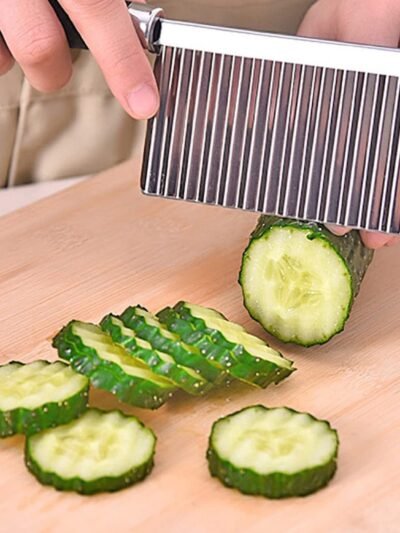 Crinkle Cutter Knife – Stainless Steel Vegetable Slicer | Quickslice