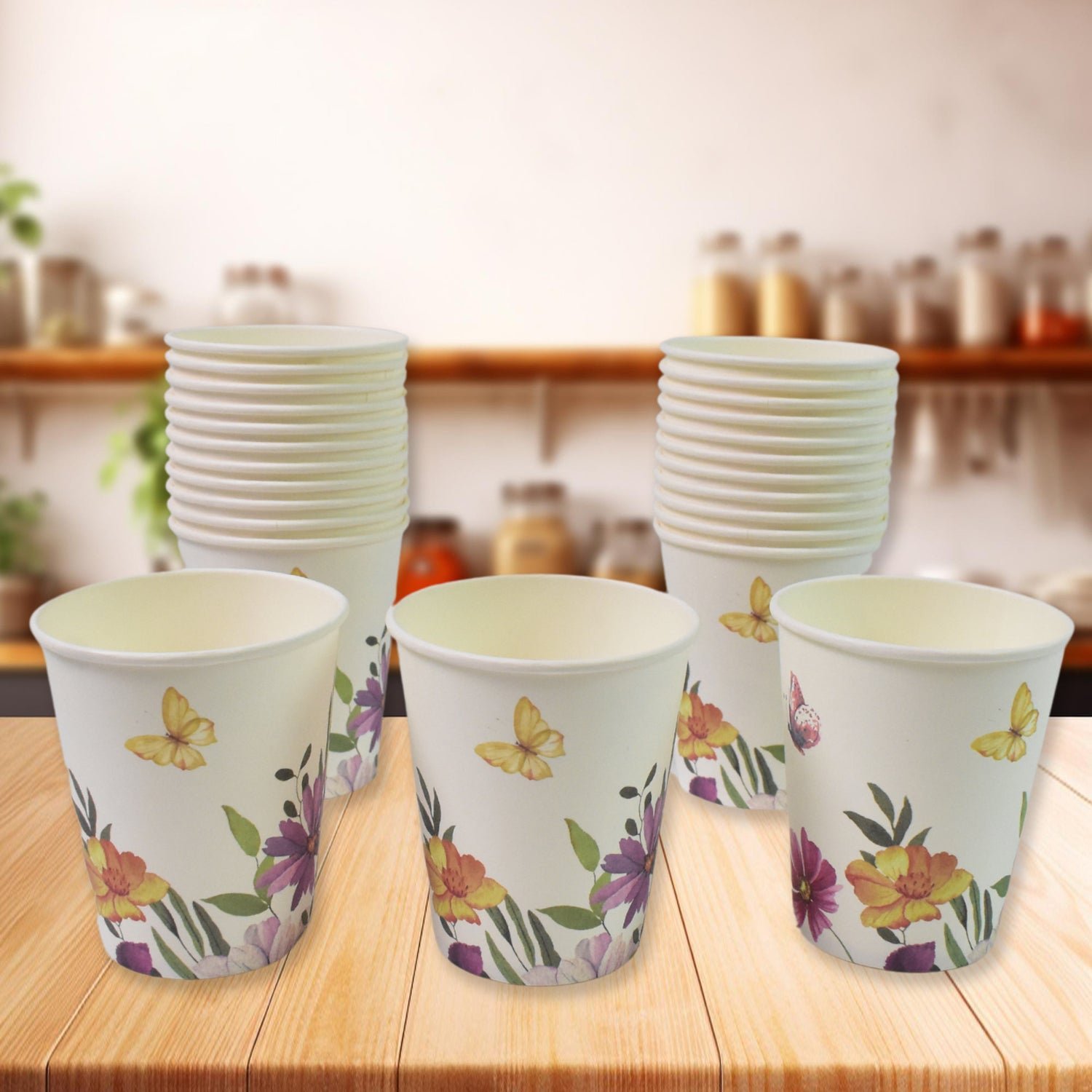Disposable Paper Cups � Mixed Design 24 Pcs | Papezo