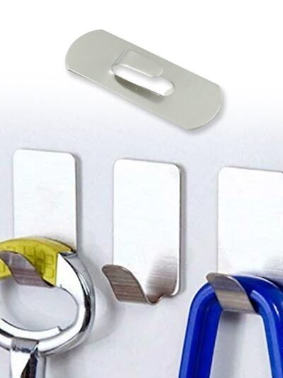 Stainless Steel Wall Hooks – 18 Pc Self-Adhesive Set | GlimmerHome