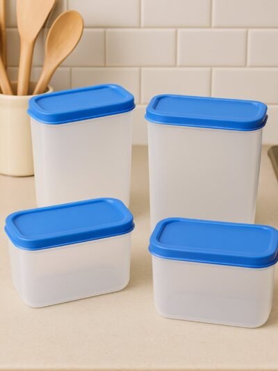Plastic Airtight Storage Containers – 4-Pc Kitchen Set