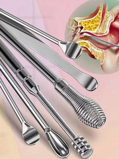 Ear Wax Cleaner Kit – 6-in-1 Reusable Tools with Pouch |