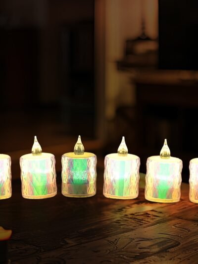 Diwali LED Tea Light Candles – 24 Pc Flameless & Smokeless | Indo Glow