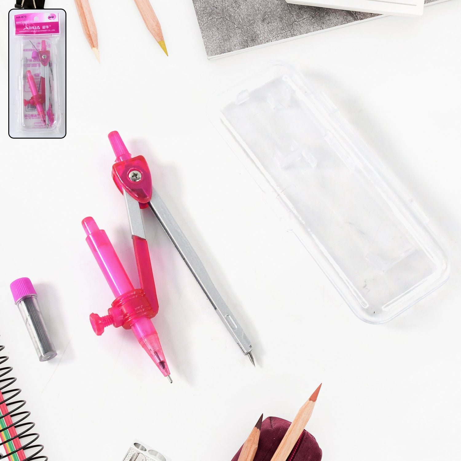Student Geometry Compass Set – 4-in-1 Precision Drawing Kit