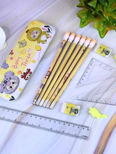 Geometry Box Set – Complete Stationery Kit with Metal Pencil Box