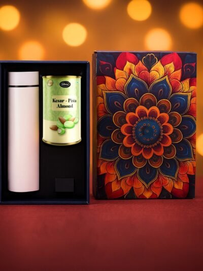 Kesar Pista Almonds Gift Hamper – Premium Golden Set with Bottle