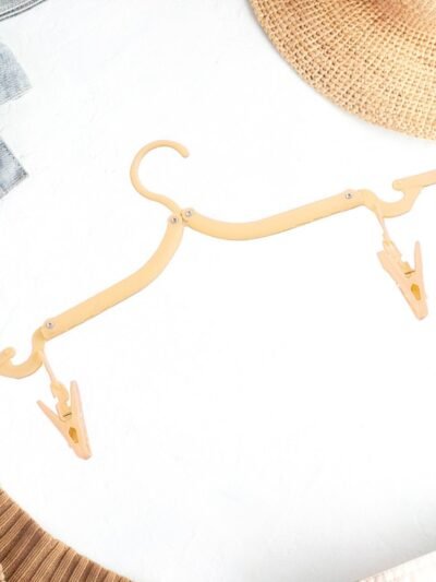 Adjustable Folding Clothes Hanger with Clips for Versatile Use